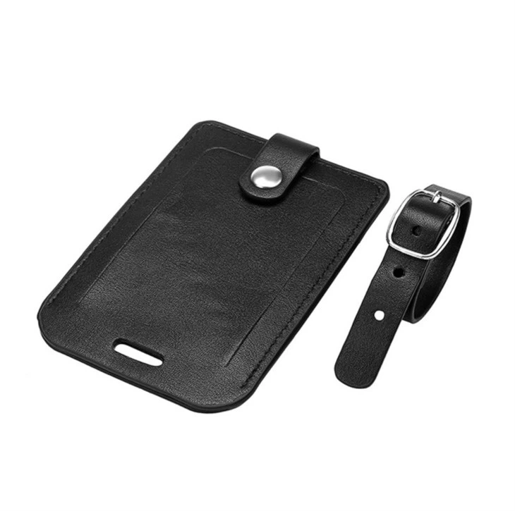 black suitcase tag leather black suitcase tag leather