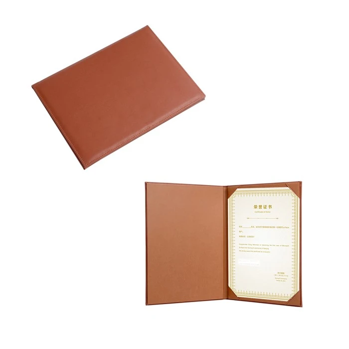 Hardcover PU Leather Certificate Holder Hardcover PU Leather Certificate Holder