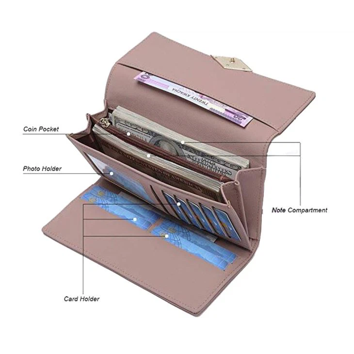 Leather Designer Trifold Women Wallet